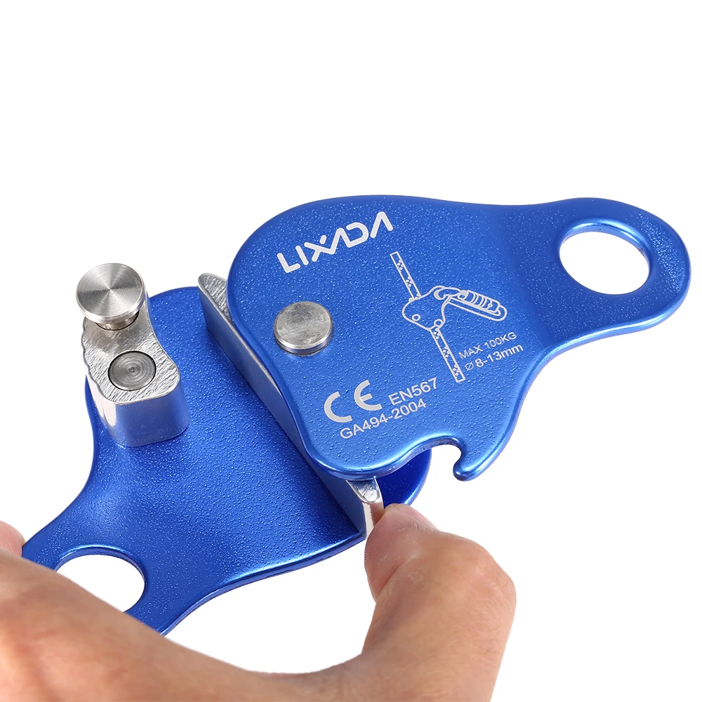 Lixada Открытый скалолазание защитный Ascender 220LB скалолазание Belay устройство веревка Захват Открытый скалолазание такелаж 8-13 мм веревка