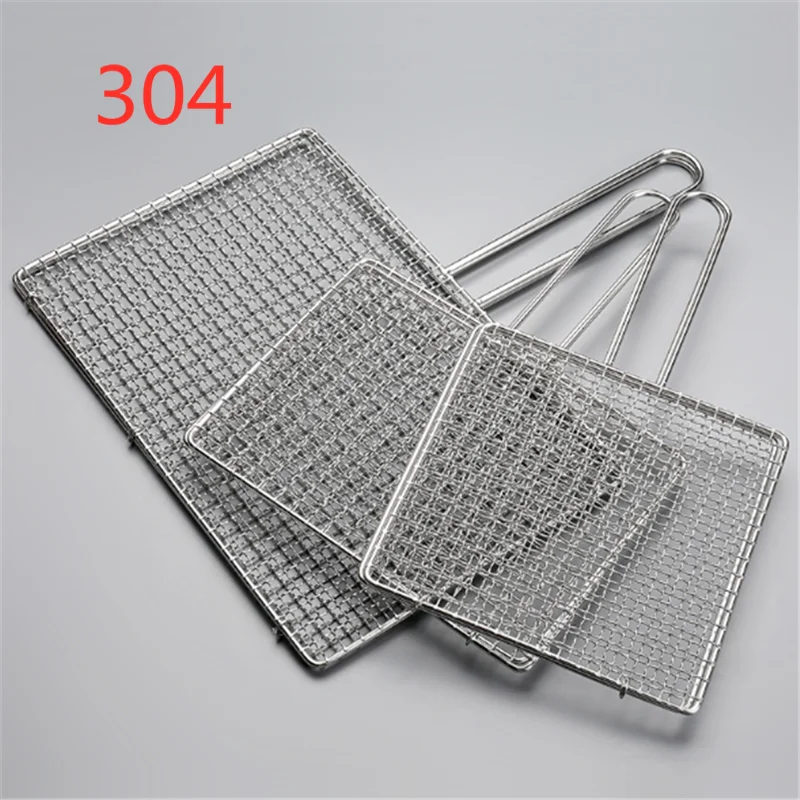 B&C.Room BBQ Grill Wire Netting Stainless Steel Grilling Barbecue Wire Mesh Barbecue Steaming Rack No Bracket 