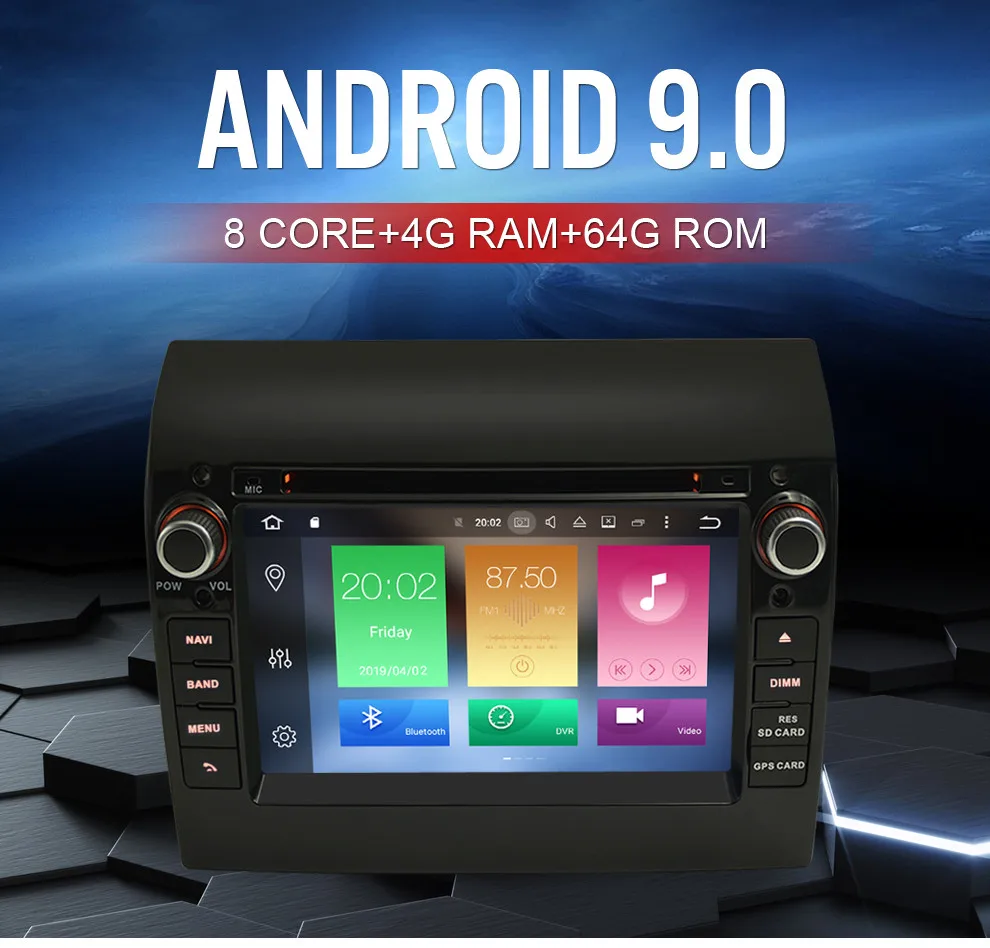 4G ram Android 9,0 автомобильный dvd-плеер для Fiat Ducato CITROEN Jumper PEUGEOT Boxer gps Авторадио Стерео Мультимедиа Восьмиядерный хедуни