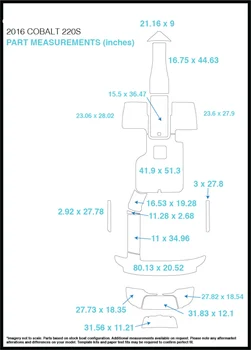 

2016 Cobalt 220S Swim Step & Cockpit Pad Boat EVA Teak Decking 1/4" 6mm