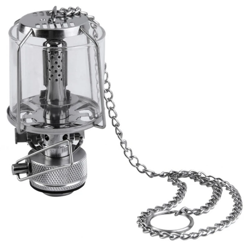 

Outdoor Camping Lantern Portable Gas Light Tent Lamp Torch Hanging Glass Lamp Chimney Butane For Travel