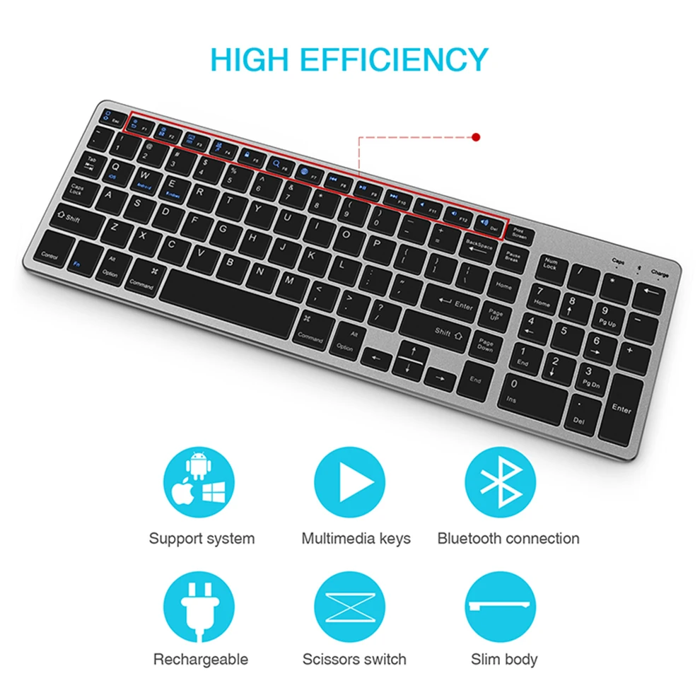 Seenda teclado sem fio bluetooth para tablet