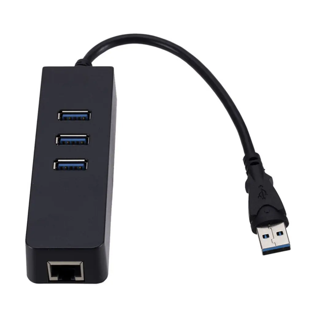 3 порта USB3.0 концентратор тип C к Ethernet LAN RJ45 кабель адаптер сетевой карты высокоскоростной адаптер передачи данных для ПК Macbook - Цвет: 1