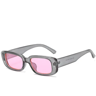 Classic Vintage Rectangle Sunglasses Women Brand Design Clear Blue Pink Green Lens Sun Glasses Female Eyewear UV400_voghion.com