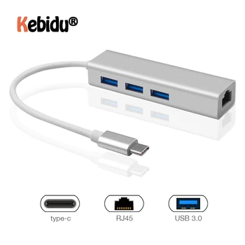 

Mult-function USB HUB Gigabit Ethernet Rj45 Lan Adapter USB Type C To USB 3.0 HUB 10/100/1000 Network Card For MacBook Pro