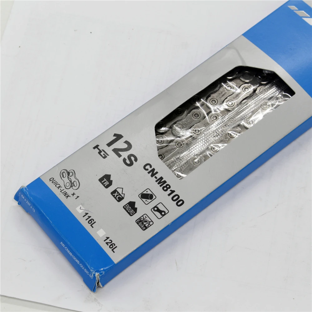 SHIMANO XT CN M8100 12-ступенчатая цепи с Quick-Link116/126L горный велосипед инструмент для демонтажа цепи велосипеда(CN-M8100 MTB дорожный велосипед цепи