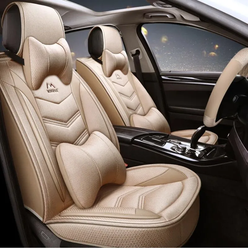 Flax car seat covers for Mercedes Benz W203 W210 W211 AMG W204 C E S CLS CLK CLA SLK A20 class Car-Styling seats 20 colors | Автомобили и
