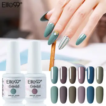 

Elite99 Nail Art 8ml Vanilla Gray Color Gel Nail Polish Semi Permanent Nail Polish UV Enamel Lacquer Matte Effect Gel Polish