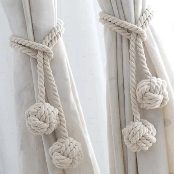 

1PC Curtain Rope Curtain Cord Curtain Tieback Buckle Clips Hanging Ball Buckle Tie Back Curtain Accessories Buckles Home Decor
