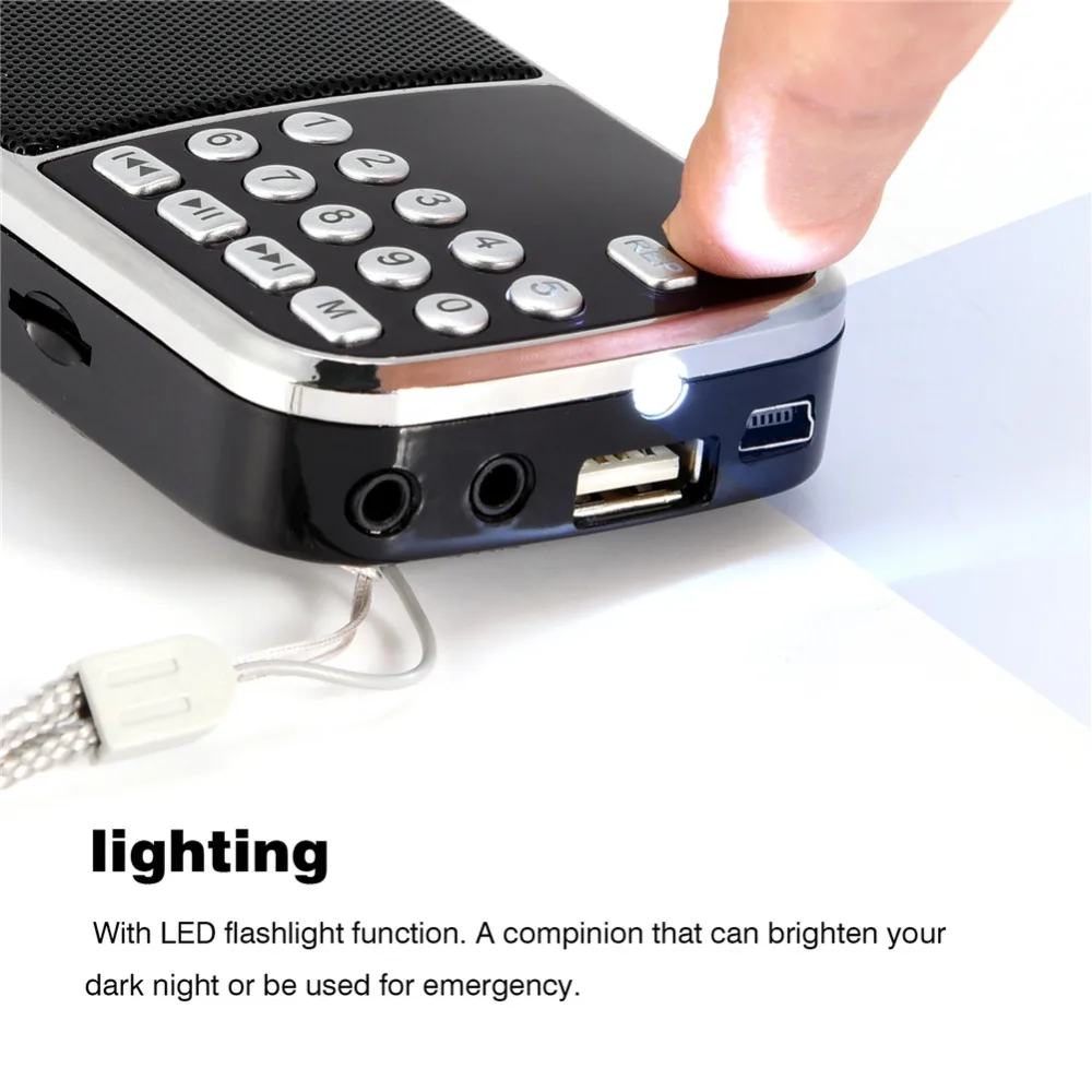 ̴ FM  ù ޴ Ŀ,  LCD ÷ Mp3  ÷̾,  AUX USB TF ī, LED , 3W