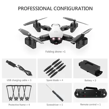 

L107 Foldable Optical Flow RC Drone 4K WIFI Dual Camera Headless Mode RC Helicopter Aircraft Remote Control Toys