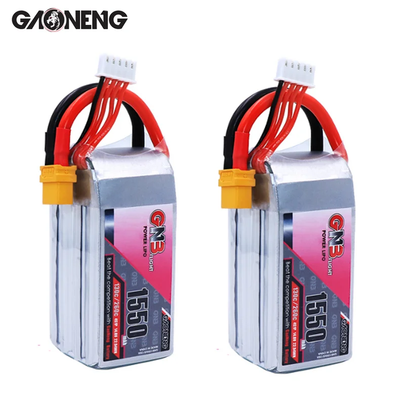 4 шт. Gaoneng GNB 1550 мАч 14,8 в 130C / 260C 4S Lipo аккумулятор Перезаряжаемый XT60 разъем для Emax HAWK 5 RC Дрон FPV Racing|Детали и аксессуары| | АлиЭкспресс