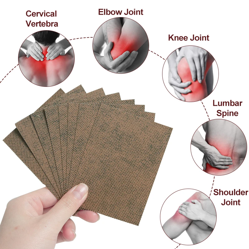 56/64/72/80Pcs Red Tiger Balm Arthritis Analgesic Patch Muscle Joint Lumbar Back Pain Relief Waist Knee Cervical Care Sticker