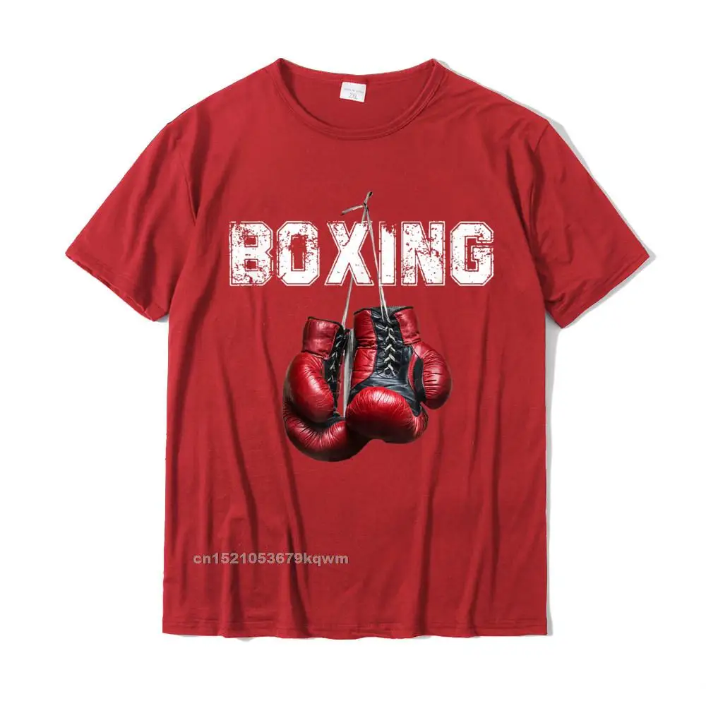 Leisure T-Shirt for Adult Custom Fall Tops T Shirt Short Sleeve Classic Party T-Shirt Round Collar 100% Cotton Funny Boxing T-Shirt - I Love Boxing Tshirt__5139 red
