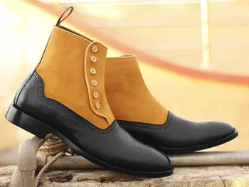 

Men's Retro Multiple Buckle Retro Ankle Boots-Black Friday Brogue Shoes Spring Vintage Classic Male Casual HA153