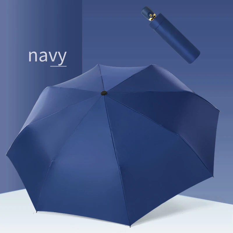 Outline in gold handle Automatic Umbrella Rain Women Strong 8K Waterproof Anti UV Sun Umbrellas Windproof Folding Rain Umbrellas