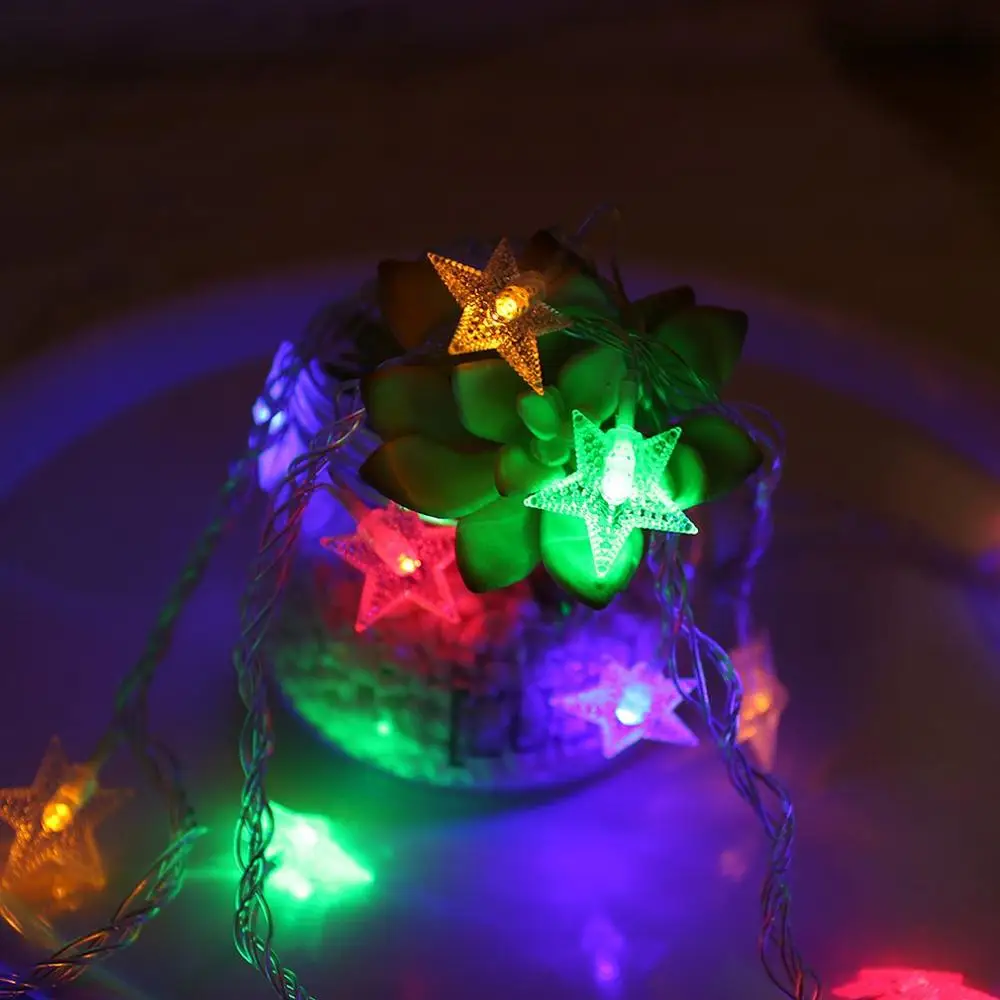 

Waterproof Remote Control Holiday Starry Lights Ins Romantic Five-Pointed Star Lights Led Star Lights String Decoration