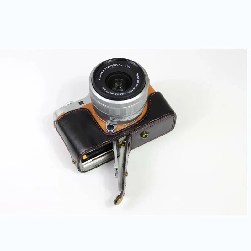 Роскошный кожаный чехол для камеры Fujifilm XA7 XA20 XA5 из искусственной кожи чехол для камеры с ремешком для батареи