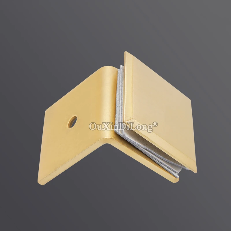 

2 шт. латунные матовые золотые безрамные зажимы для душевой двери стеклянные зажимы 0/90 градусов петли стеклянные зажимы дверные фитинги две...