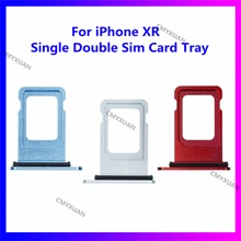 

Single Double SIM Card Tray Holder Slot For iPhone XR SIM Holder Slot Tray Container Adapter Replacement Part