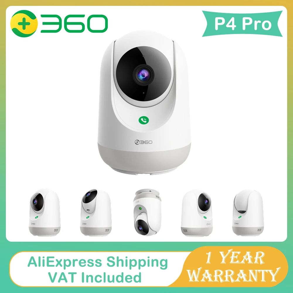 Внутренняя камера P4 Pro 2K 360 дюйма Wi-Fi IP-камера панорамирование и наклон