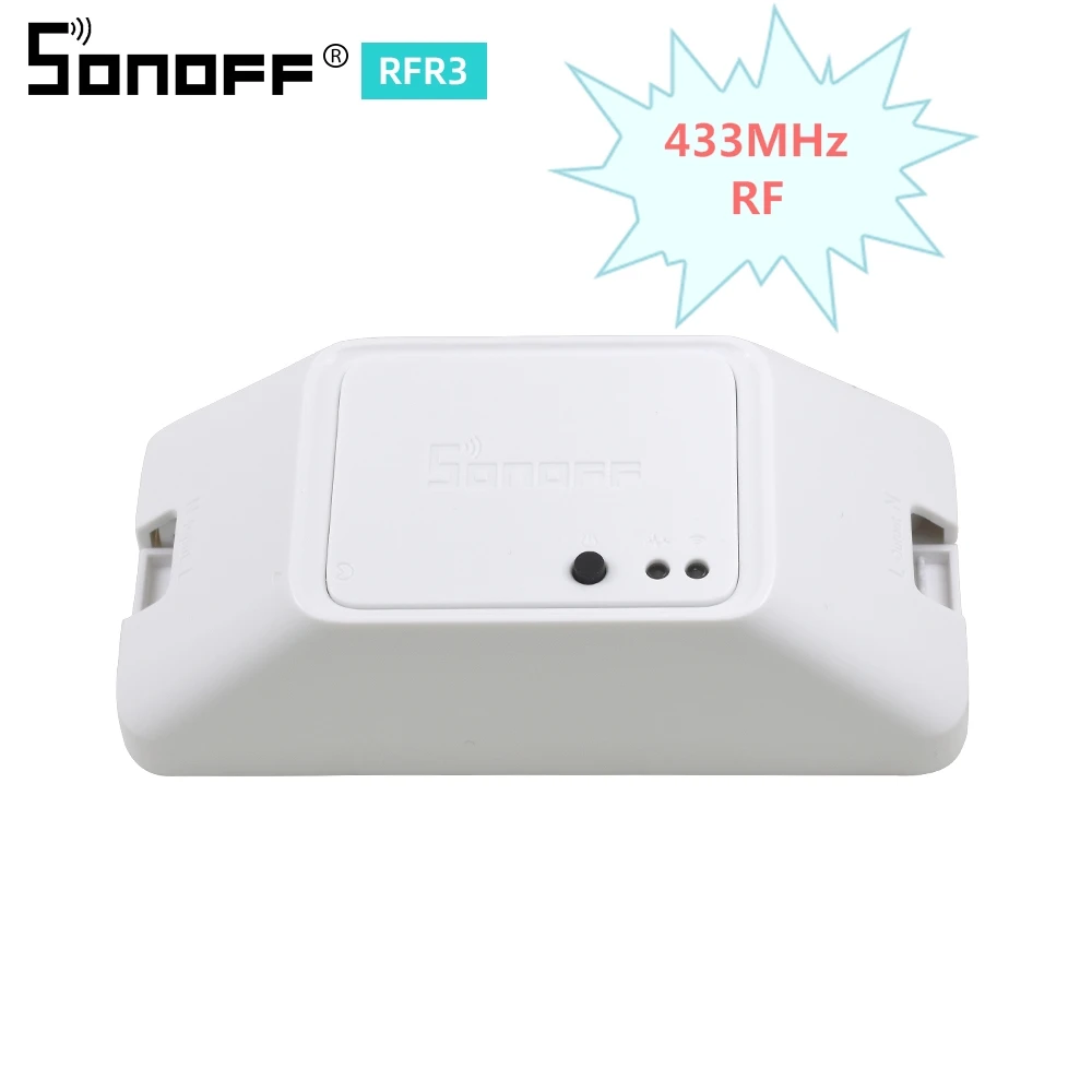 100% Оригинальный Sonoff 433 МГц DIY RF R3 переключатель Wifi 220 В/Голосовое управление для