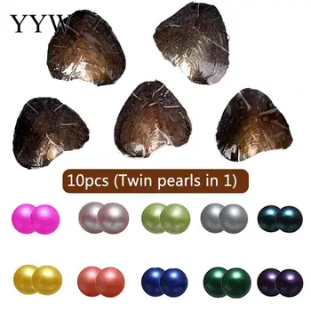 

10PCs/Lot Freshwater Cultured Love Wish Pearl Beads Oyster Sexy jewelry Pearl Rice mixed colors Pearl Beads 7-8mm