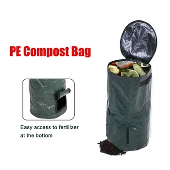 

Compostable Garden Compost Bin Waste Disposal Bag Composting Fruit Kitchen Waste Fermentation Grower Bags for Lawn Yard May13