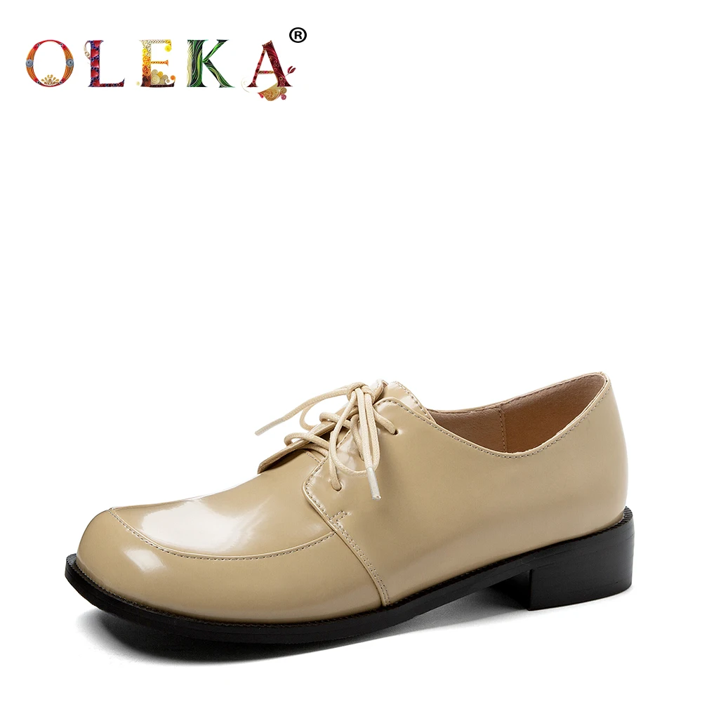 

OLEKA New 2020 Basic Woman Flats Rome Strange Heelcasual Spring/autumn Shoes Woman Flats Round Toe Fashion Style AS499