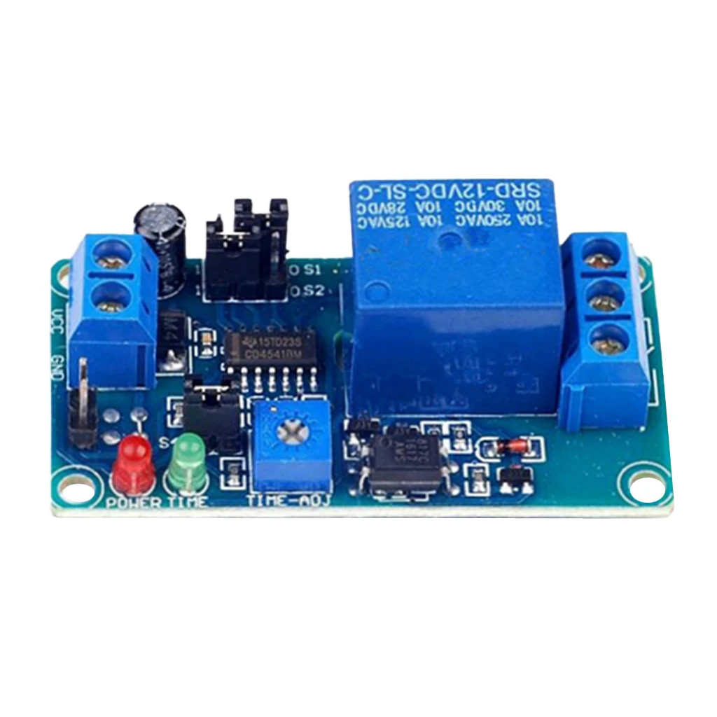 12V Power Supply Adjustable Delay Timer Trigger Relay Time Delay Circuit Module for PLC Industrial Control