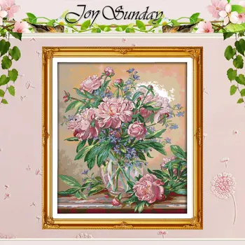 

Bluebells Vase Patterns Counted Cross Stitch 11 14CT Cross Stitch Sets Wholesale Chinese Cross-stitch Kits Embroidery Needlework