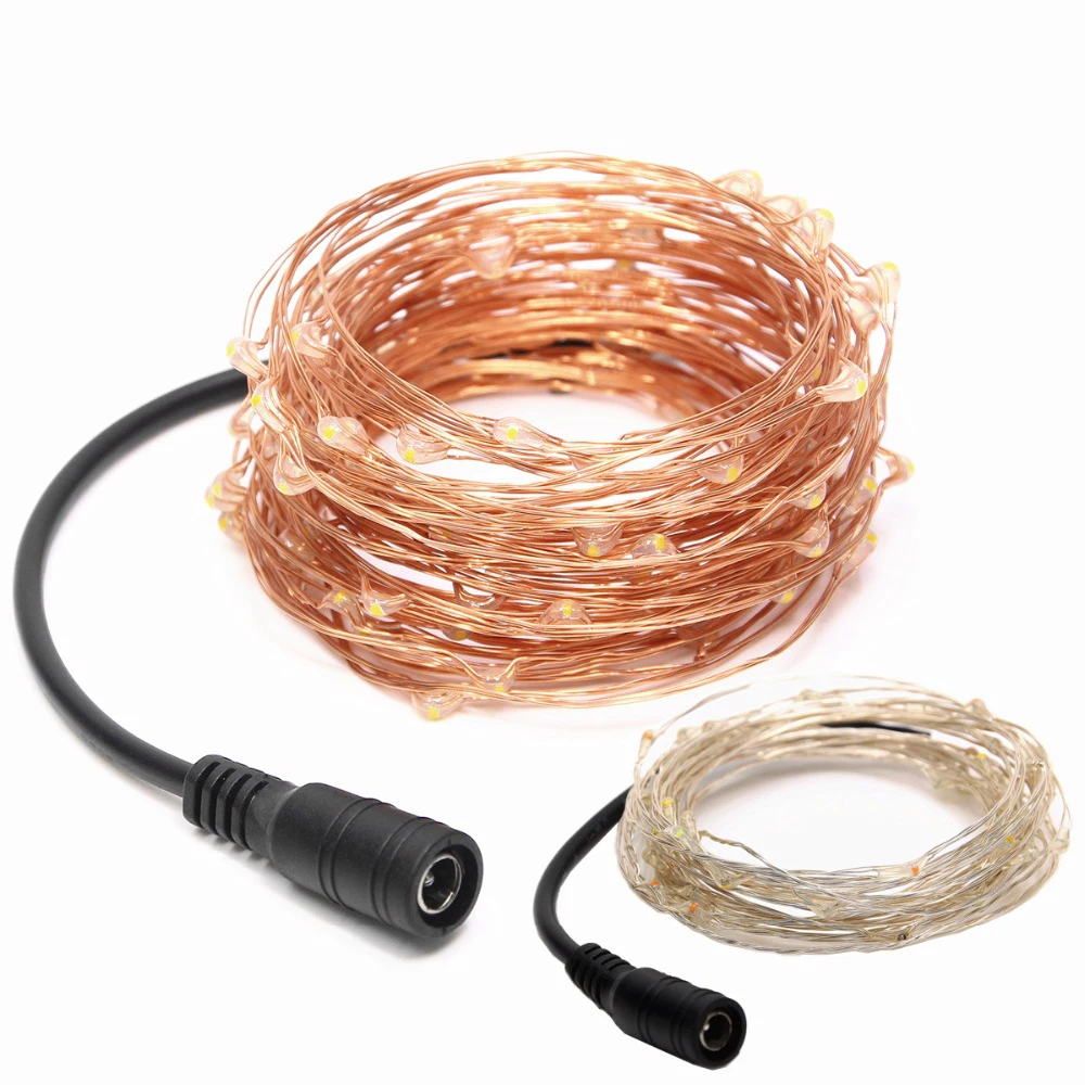 

Fairy LED String Light 5M 10M 20M 30M 40M 50M DC12V Waterproof Silver Copper Wire For Party Christmas Wedding Holiday Decoration