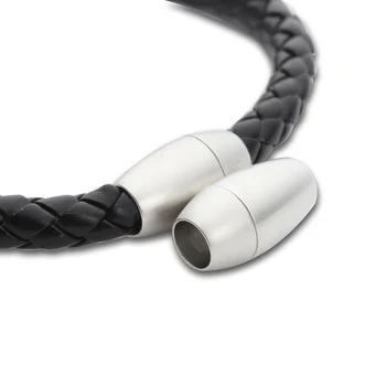 

10pcs/lot Oval Matte Silver Color Magnetic Clasps fit Rounnd 5/6/7mm Leather Cords for DIY Bracelet Connector