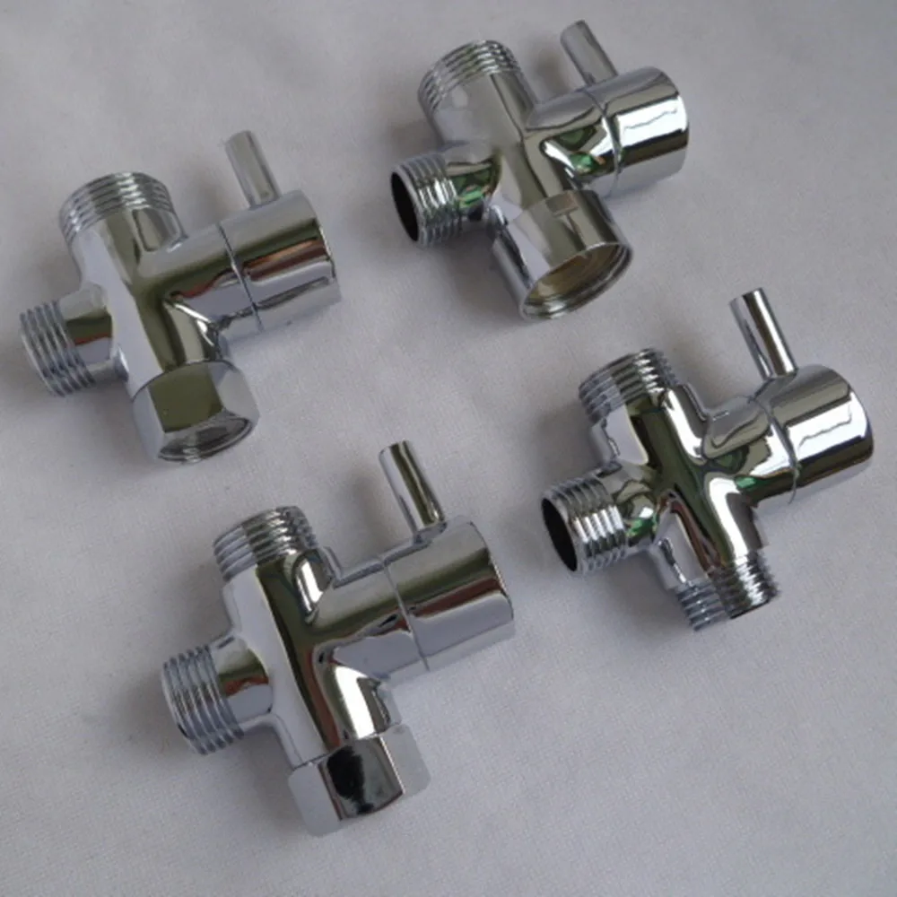 t adapter valve shower head diverter valve diverter valve faucet valve Three-way Water Diverter T-shaped Adapter Shower Diverters Connector Toilet Bidet Water Separator Faucet Splitter Valve