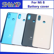 xiaomi mi 8 mi 8 Задняя стеклянная крышка батарейного отсека задняя дверь Корпус чехол mi 8 панель Замена для xiaomi mi 8 с логотипом
