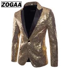 Мужской модный черный блейзер с блестками, мужской пиджак для ночного клуба, вечерние сценический костюм для диджея, певца, Homme, приталенный мужской пиджак на одной пуговице