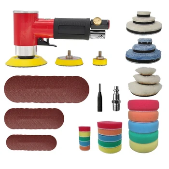 

Red 1/2/3 Inch Ran Orbital Air Sander Mini Pneumatic Sander for Auto Body Work High Speed Air Powered Sanders