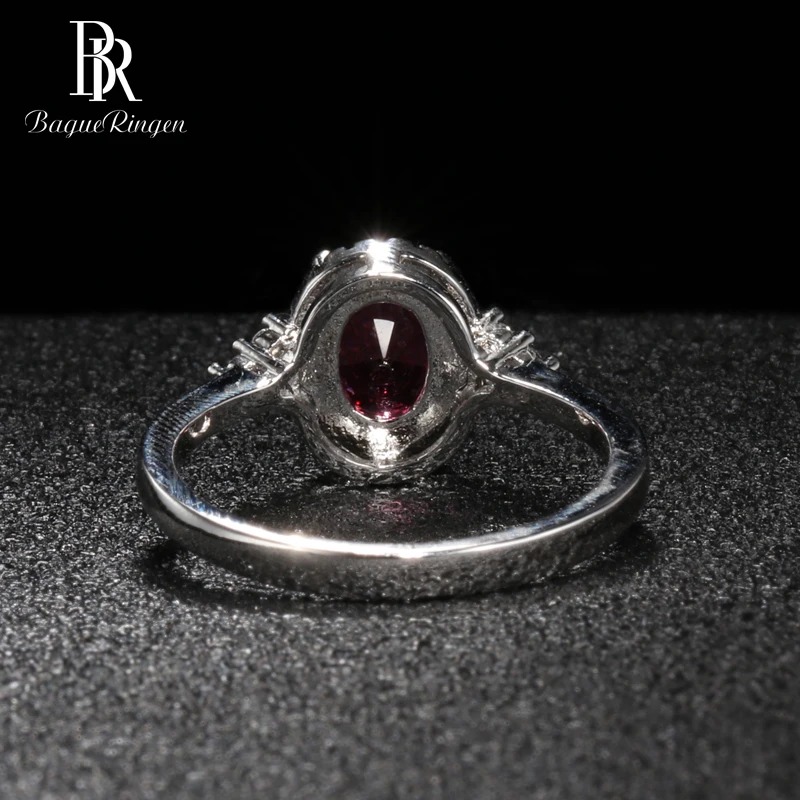 Bague Ringen, серебро 925, кольца для женщин, хорошее ювелирное изделие с драгоценными камнями, Овальный Рубин, циркон, модный юбилей, женский подарок