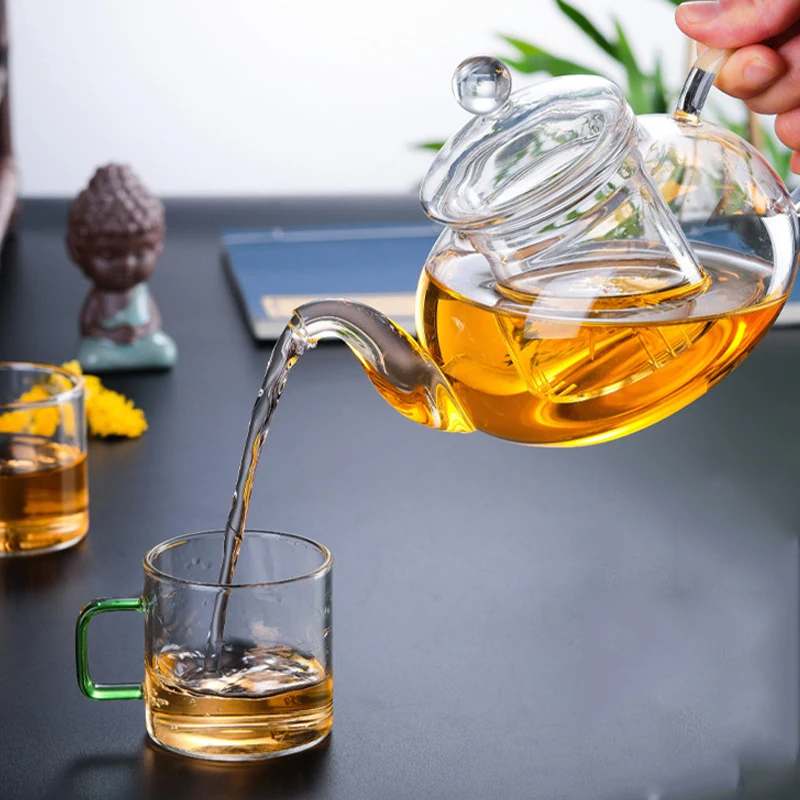 Хороший стеклянный чайный горшок со съемной стеклянной крышкой & заварочный