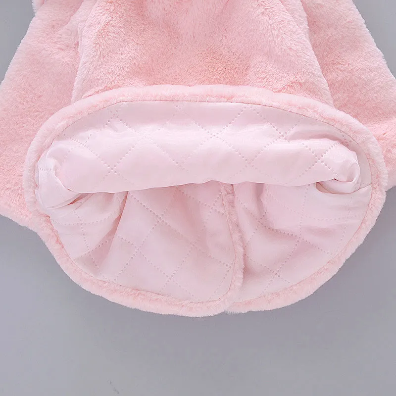 Dulce Amor Toddler Girl Winter Clothes Winter Jacket Girl Coat Baby Girl Clothes Fashion Cute Infant Swan Patch Outerwear Tops