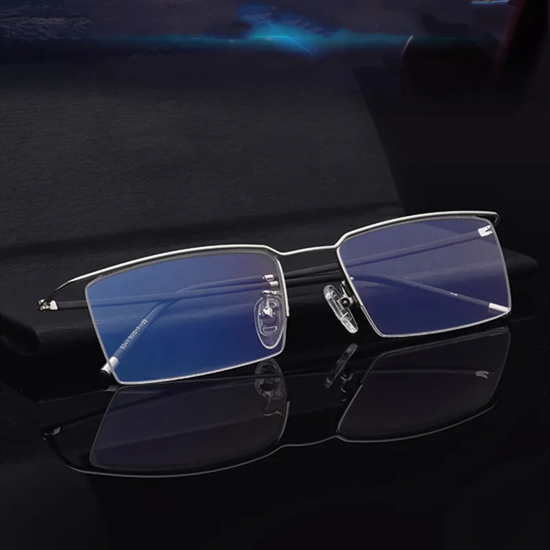 

Полуободковая оправа для мужских очков из металлического сплава, модные крутые оптические очки, мужские очки, оправа для очков по рецепту, 6341