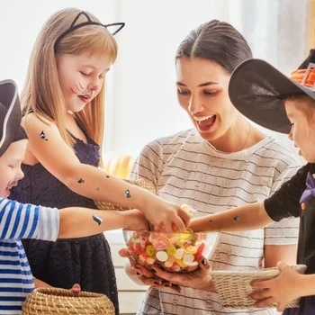 

23pcs Halloween Tattoos Stickers Safe Fluorescent Tattoos Sticker Halloween Supplies Temporary Decals for Children Decor