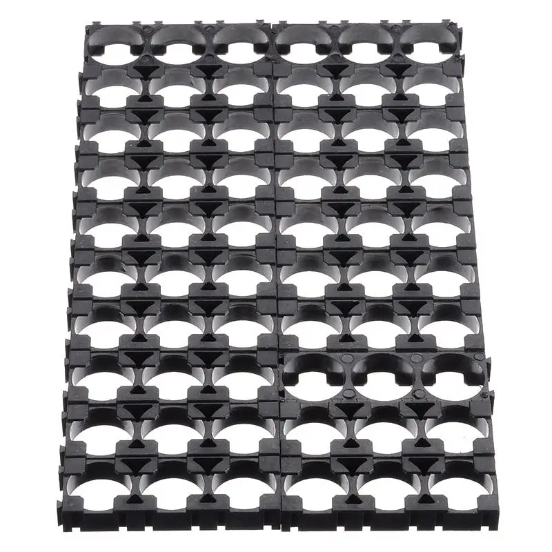 20pcs 3x Cell 18650 Battery Spacer Plastic Battery Radiating Shell Storage Holder Bracket 6x2x0.8cm