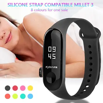 

8pcs Silicone Bracelet Replacement Watchband for Xiao mi Mi Smart Band 4 3 95AF