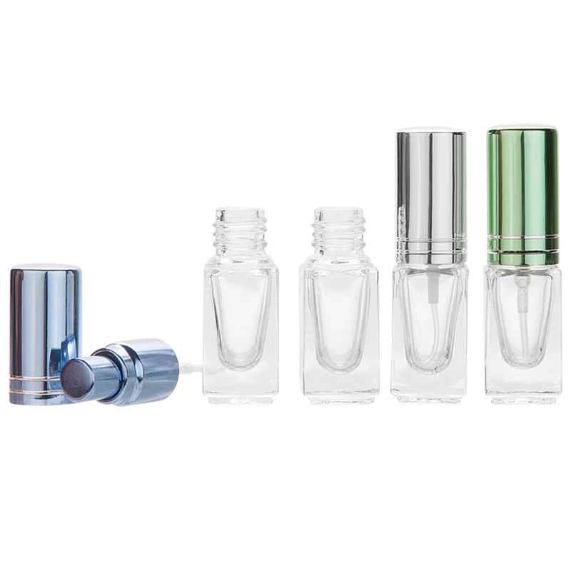

1pc High Quality3/6/9ML Travel Use Empty Refillable Bottles Color Mini Perfume Spray Bottle Glass Spray Atomizer 2 Layer