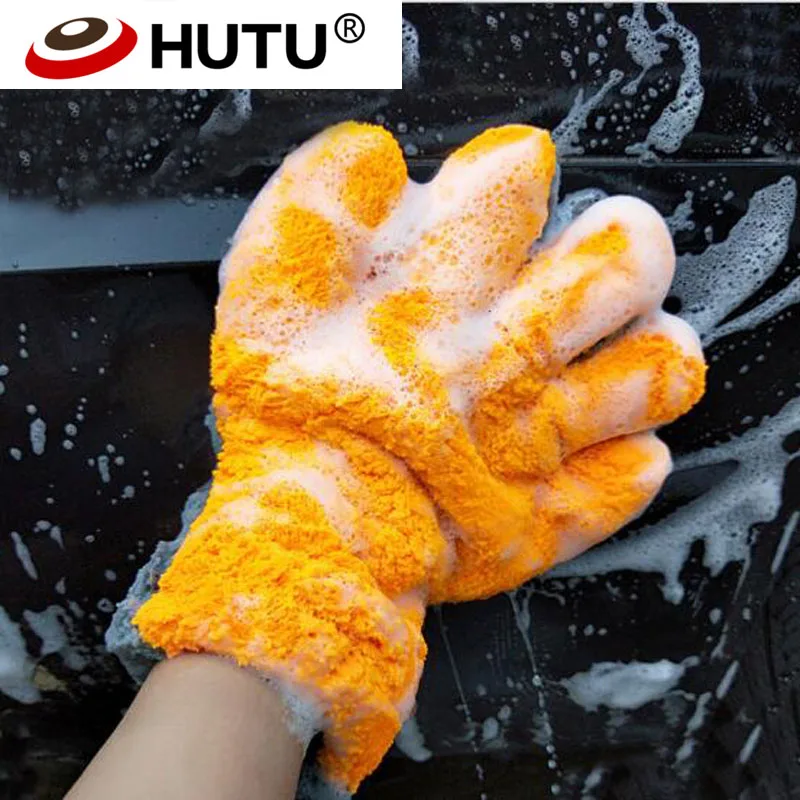 Ultra-Luxury Microfiber Car Wash Gloves Car Cleaning Tool Home Use Multi-function Cleaning Brush Detailing Gloves