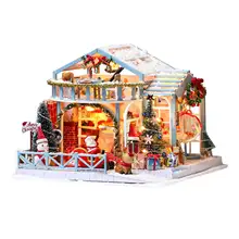 Maison de poupée pour enfant, maison de poupée Miniature, avec meubles, décorations durables, cadeaux de noël