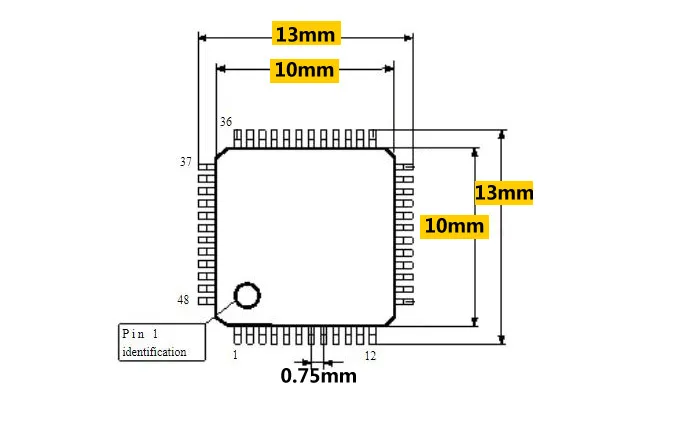 OTQ-48-0.75-01 QFP48 socket socket QFP48/FPQ48/QFP48/LQFP48 0.75mm to SIP48 2.54mm ic socket