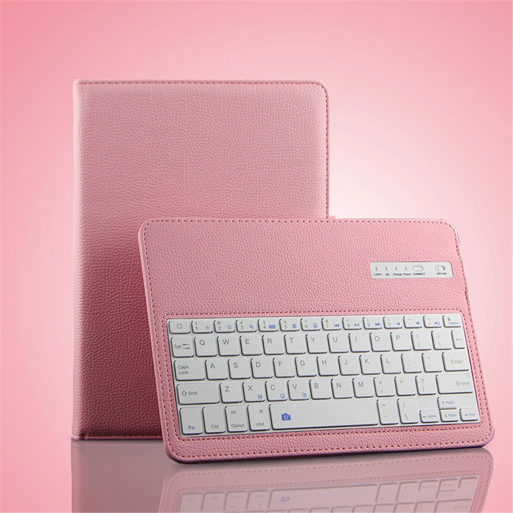 Чехол с клавиатурой для iPad Pro 12,9, чехол для планшета, чехол Litchi из искусственной кожи, чехол-книжка со съемной клавиатурой Blutooth