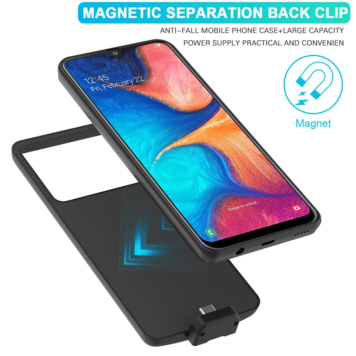 Для samsung Galaxy A20 A30 зарядное устройство чехол Магнитный 7000 мАч внешнее резервное зарядное устройство power Bank защитный чехол A30 A20